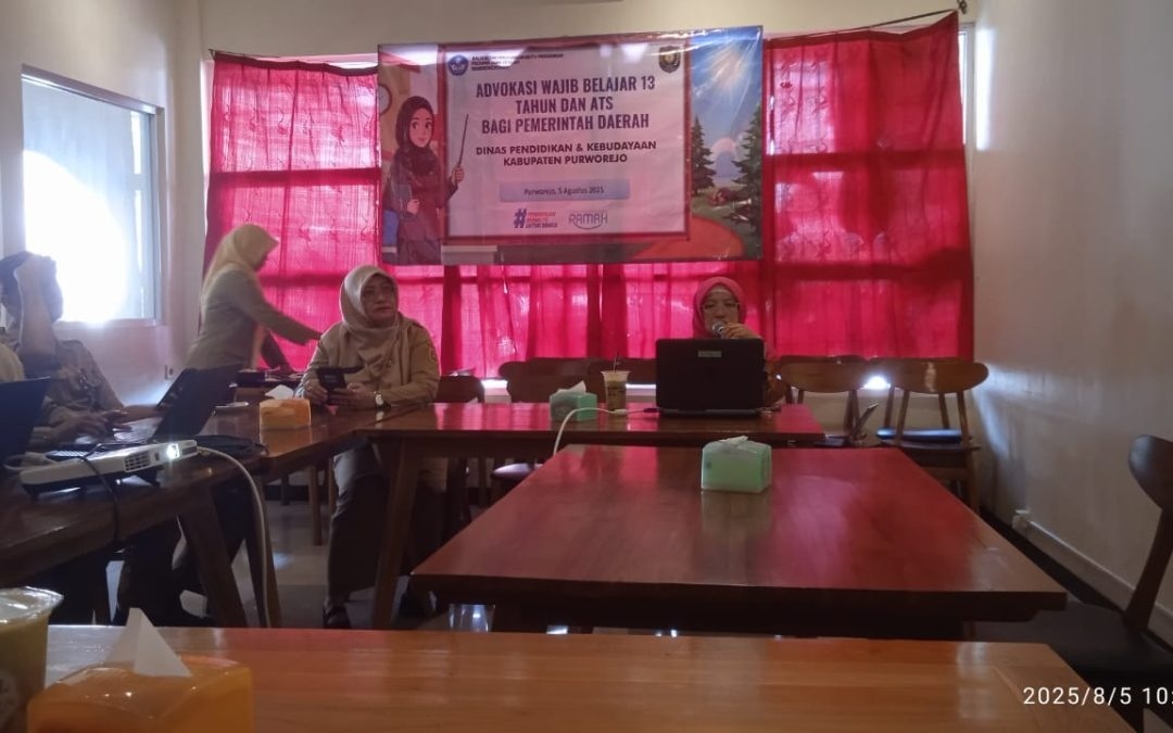 Hadiri Advokasi Wajib Belajar 13 Tahun, Disdukcapil Purworejo Siap dalam Perannya Melakukan Validasi Data Kependudukan