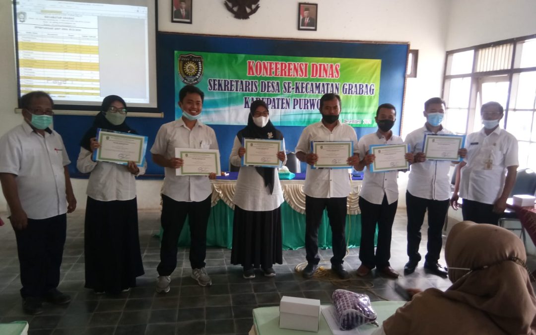 12 Desa Di Kecamatan Grabag Terima Piagam Penghargaan Tunas Gertak Akta 60 Tahun Ke Atas.